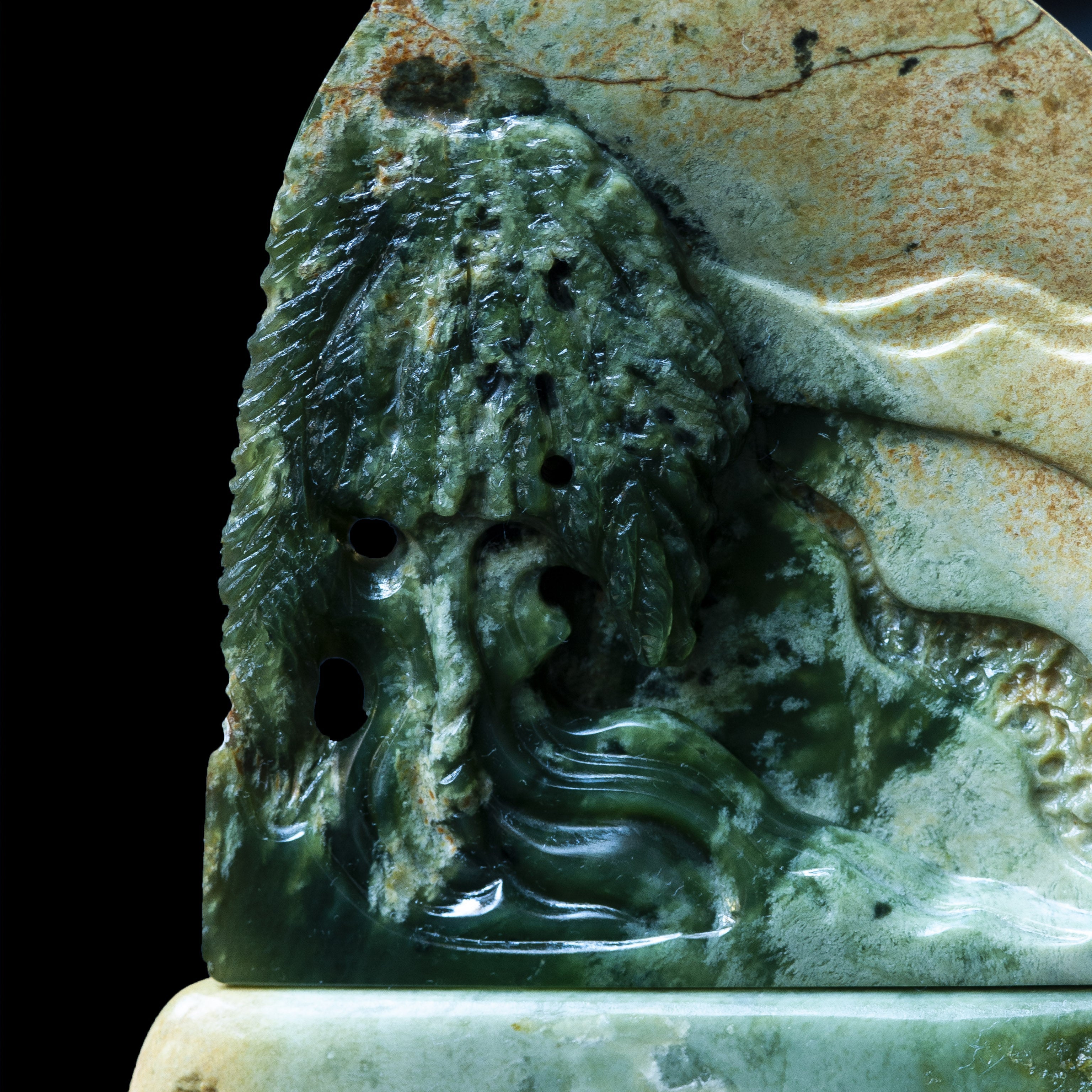 Pounamu Pohutukawa sculpture by Nick Balme-1