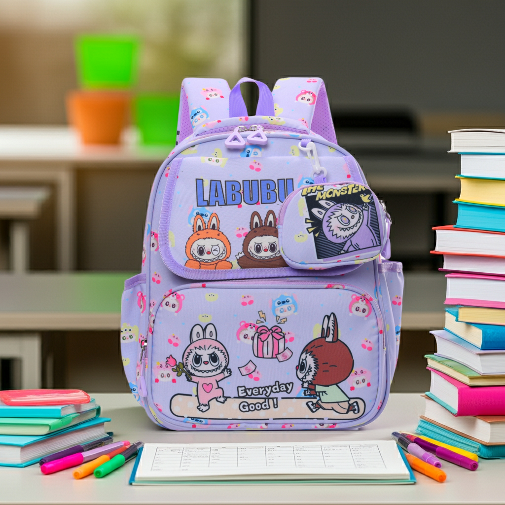 Double Trouble Labubu Kids Backpack