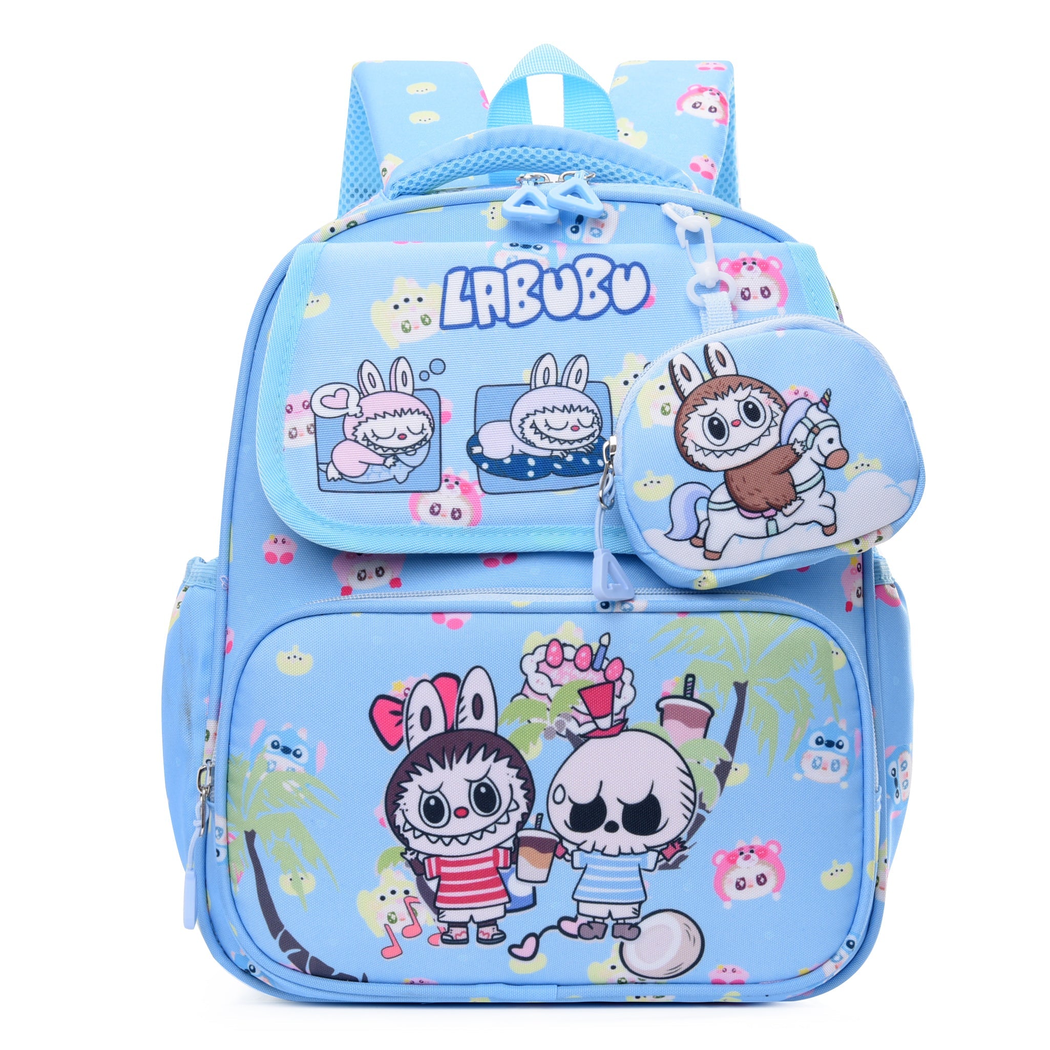 Double Trouble Labubu Kids Backpack-0