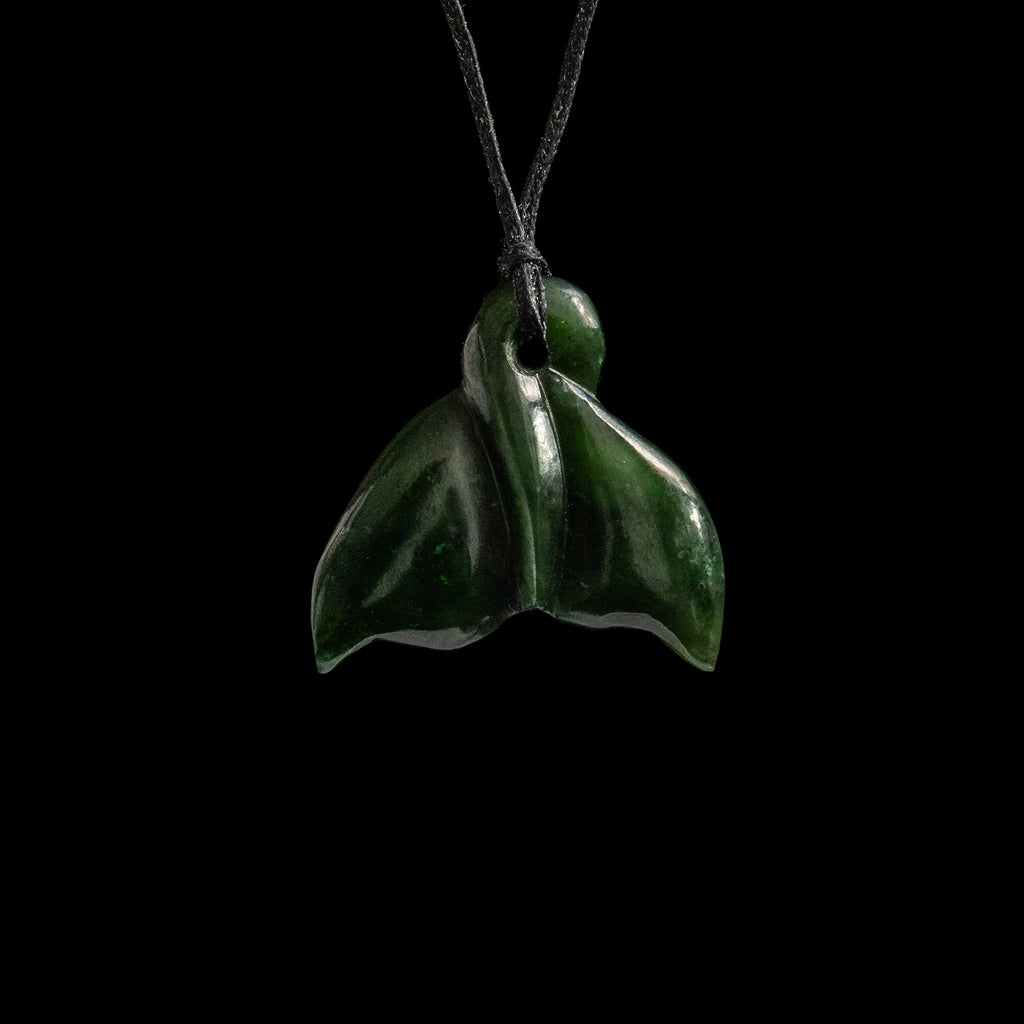 Dark Jade Wera, Whale Tail Pendant-0