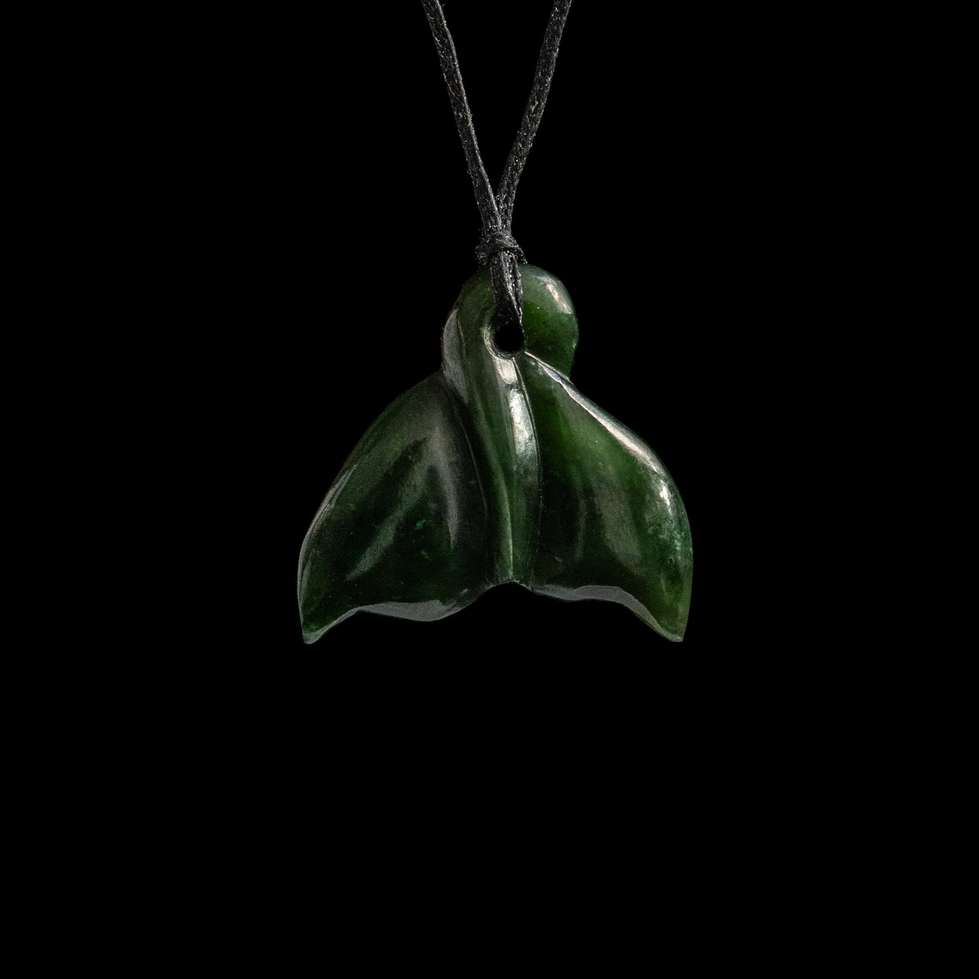 Dark Jade Wera, Whale Tail Pendant-0